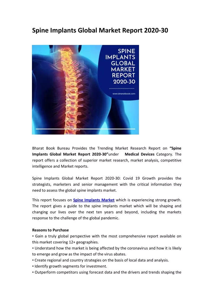 spine implants global market report 2020 30