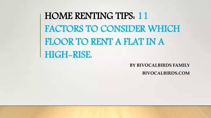 home renting tips 11 factors to consider which floor to rent a flat in a high rise