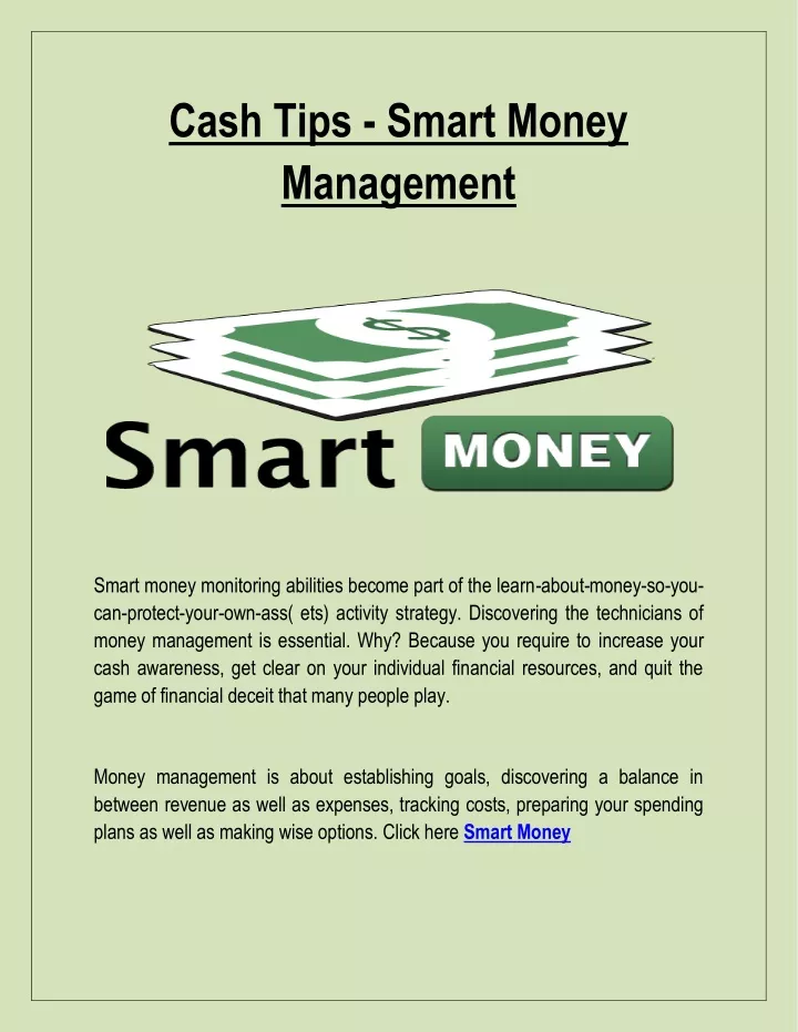 cash tips smart money management