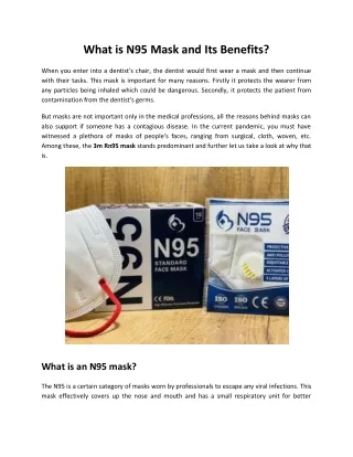 What is N95 Mask and Its Benefits?
