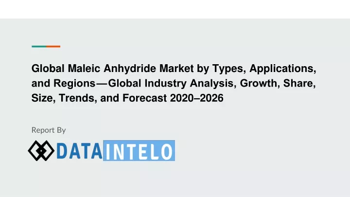global maleic anhydride market by types