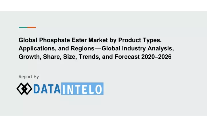 global phosphate ester market by product types