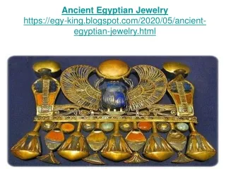 Ancient Egyptian Jewelry