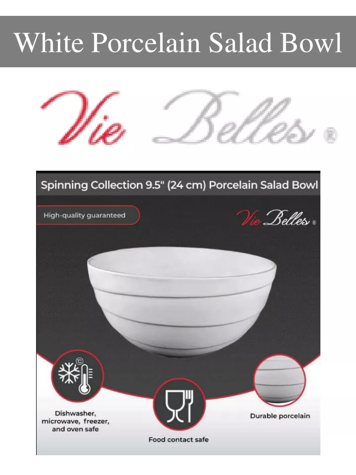 white porcelain salad bowl