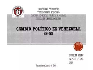 cambio político en Venezuela 89-98.