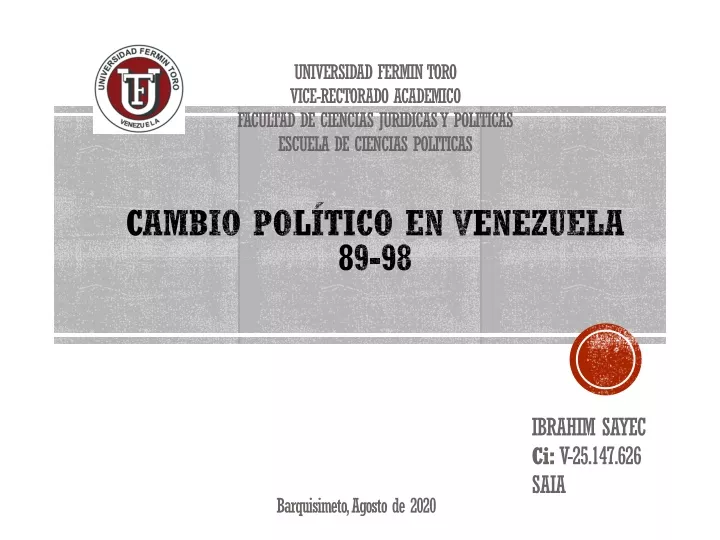 cambio pol tico en venezuela 89 98