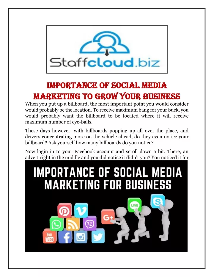 importance of social media importance of social