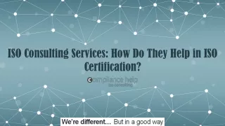 iso consulting services how do they help