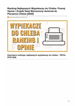 Jaki wypiekacz do chleba wybrać, ranking i opinie