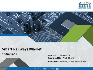 Smart Railways Market in Good Shape in 2019; COVID-19 to Affect Future Growth Trajectory