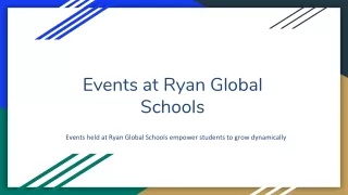 Events at Ryan Global Schools