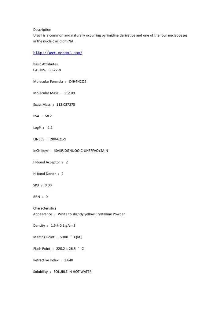 description uracil is a common and naturally