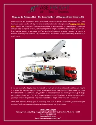 shipping to amazon fba the essential part