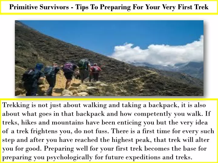 primitive survivors tips to preparing for your very first trek