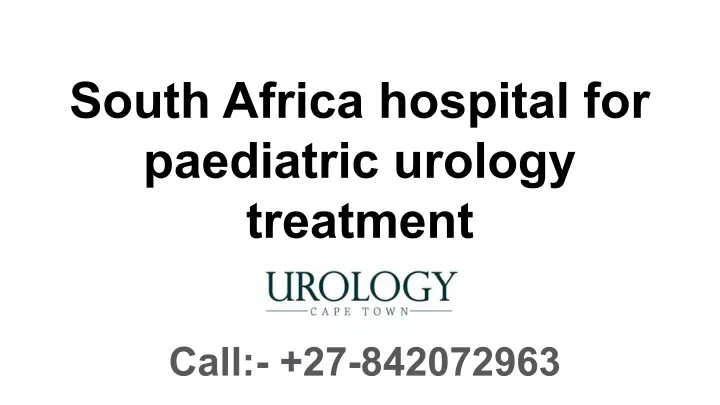 south africa hospital for paediatric urology