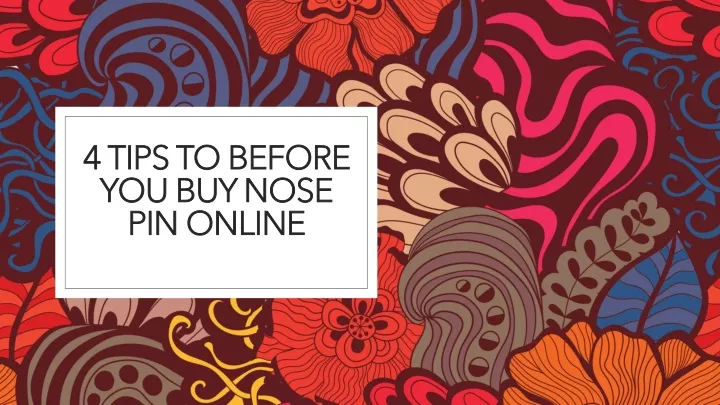 4 tips to before you buy nose pin online
