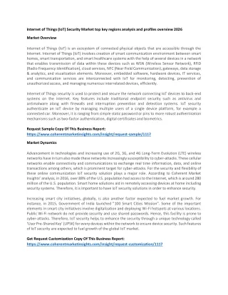 internet of things iot security market