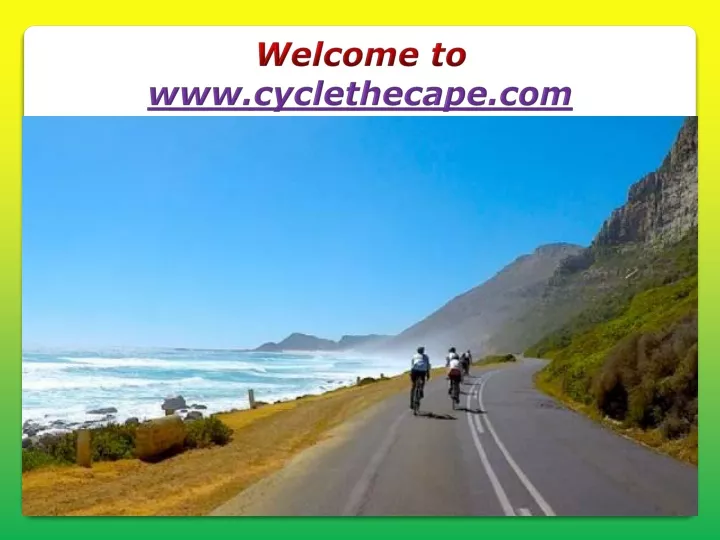 welcome to www cyclethecape com