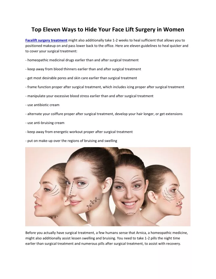 top eleven ways to hide your face lift surgery
