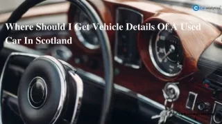 where should i get vehicle details of a used