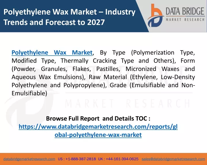 polyethylene wax market industry trends