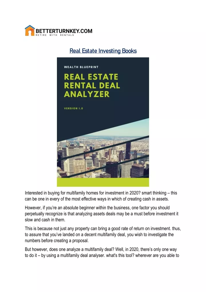 real estate investing books