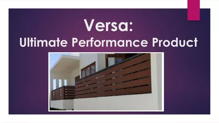 versa ultimate performance product