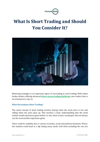 what is short trading and should you consider it