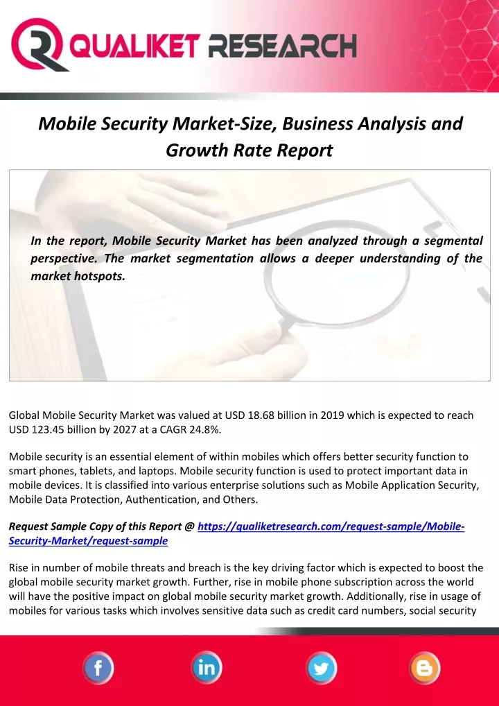 mobile security market size business analysis