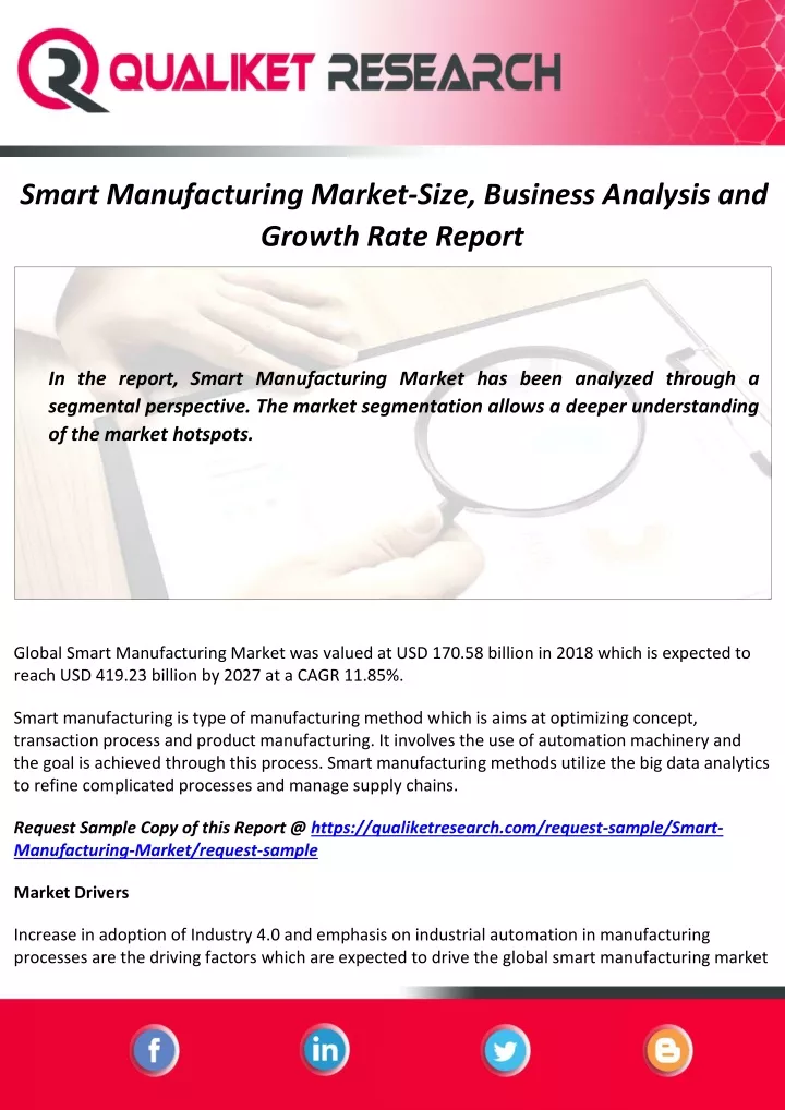 smart manufacturing market size business analysis