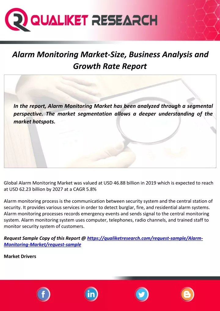 alarm monitoring market size business analysis