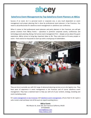 salesforce event management by top salesforce