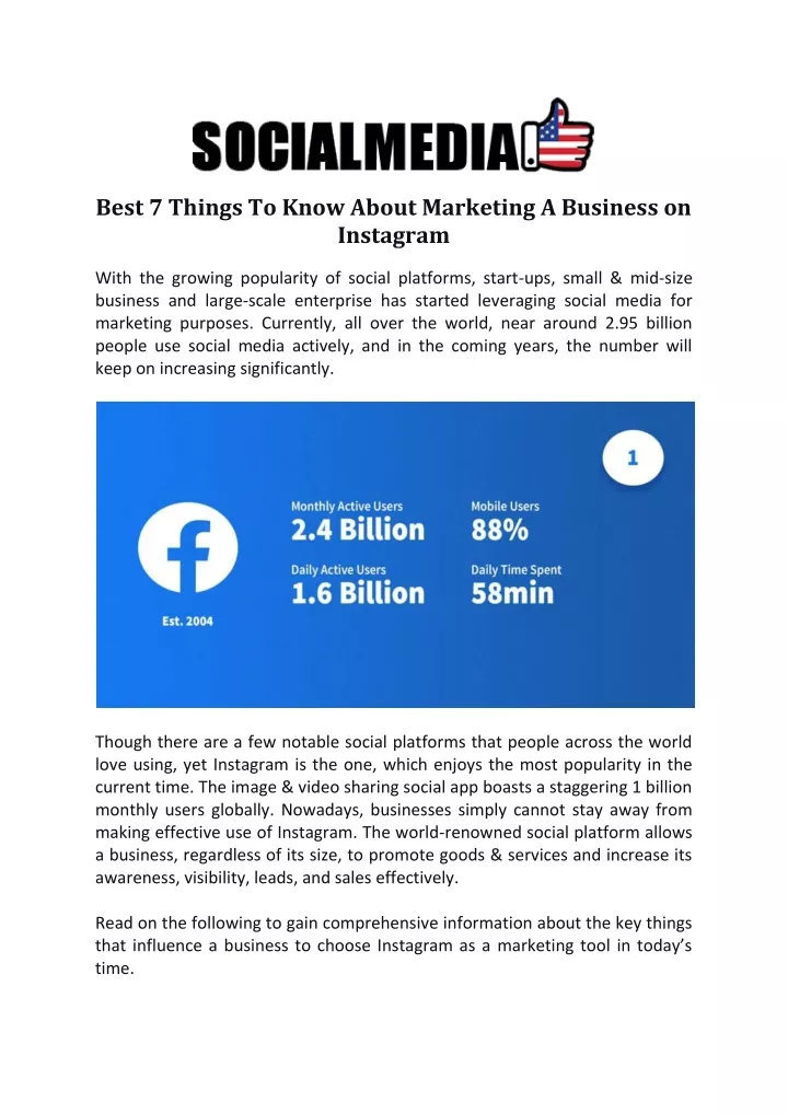 best 7 things to know about marketing a business