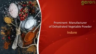 Top Manufacturer of Dehydrated Vegetable Powder | Garon Dehydrates Pvt. Ltd
