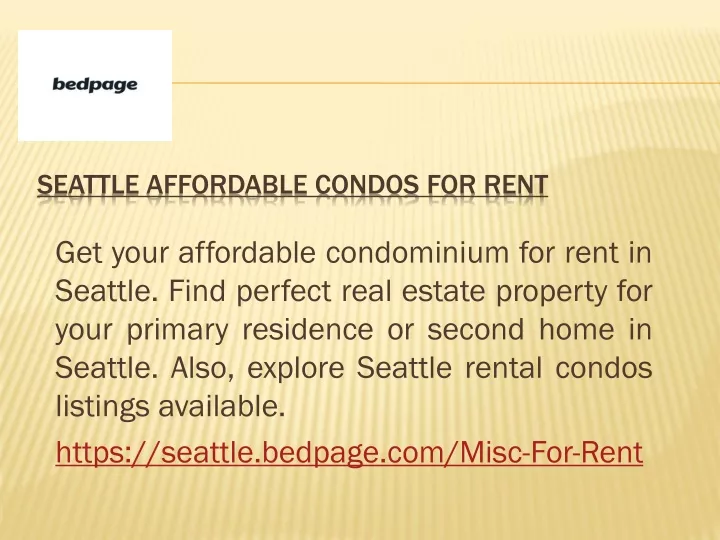 seattle affordable condos for rent