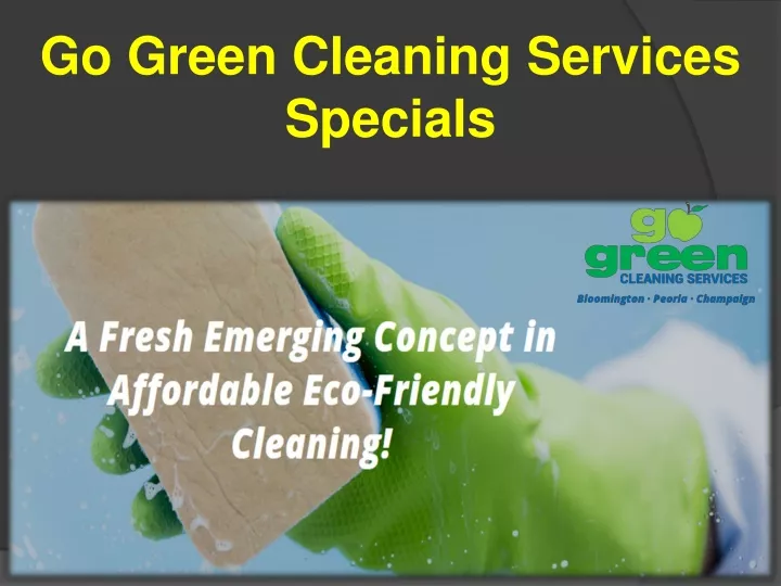 go green cleaning services specials