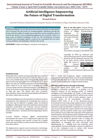 international journal of trend in scientific