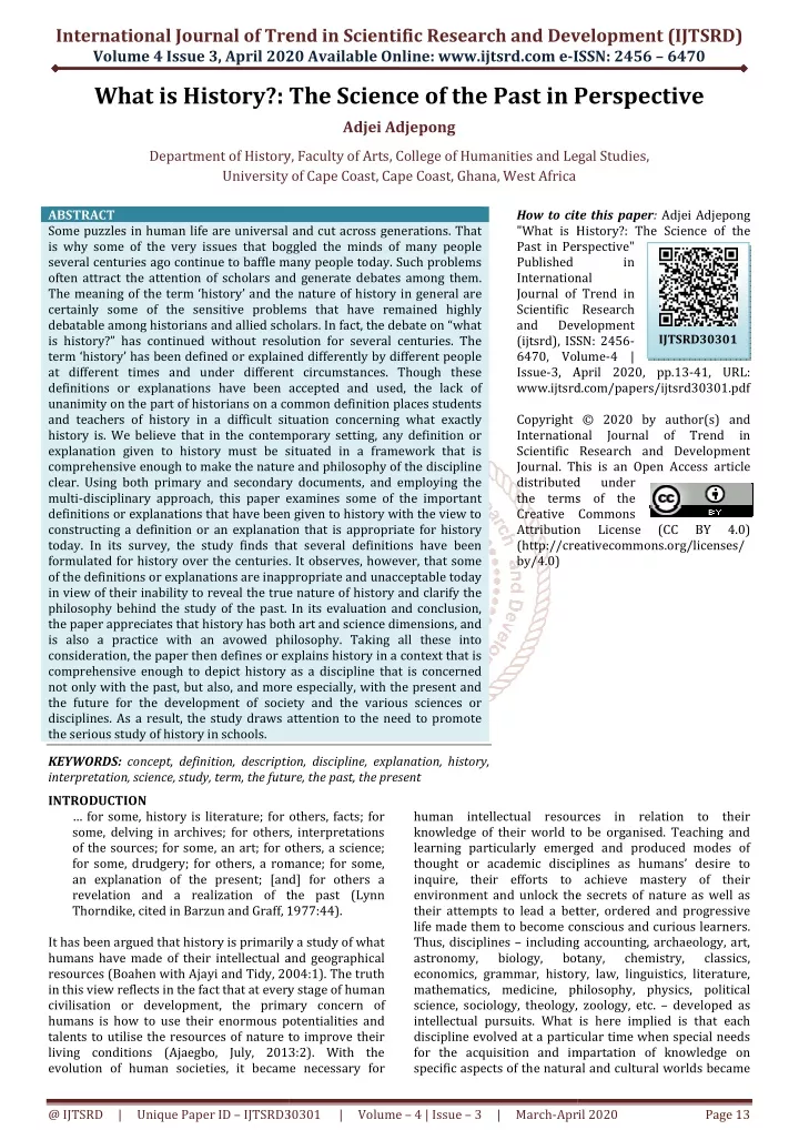 international journal of trend in scientific