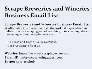 scrape breweries and wineries business email list
