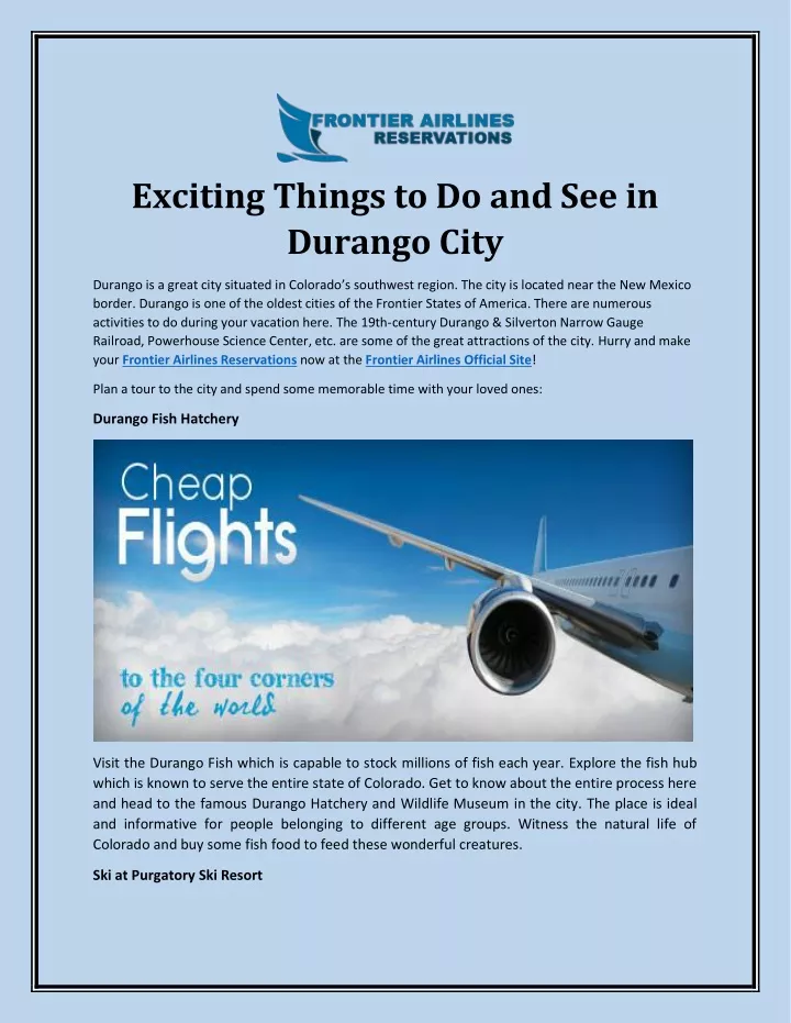 exciting things to do and see in durango city