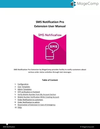 sms notification pro extension user manual