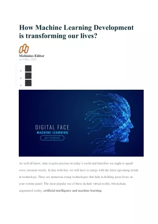 how machine learning development is transforming