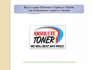 Buy or Lease Showroom Copiers in Toronto