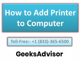 How to Add Printer to Computer