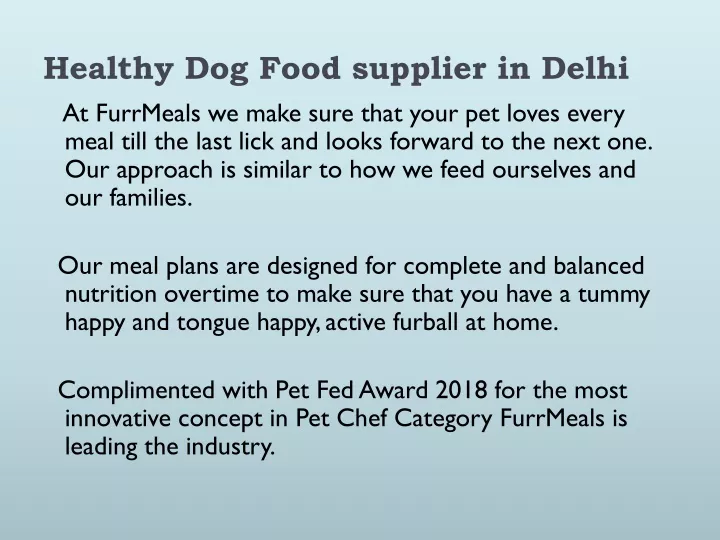 healthy dog food supplier in delhi