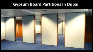 gypsum board partitions in dubai