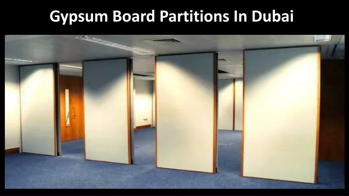 gypsum board partitions in dubai