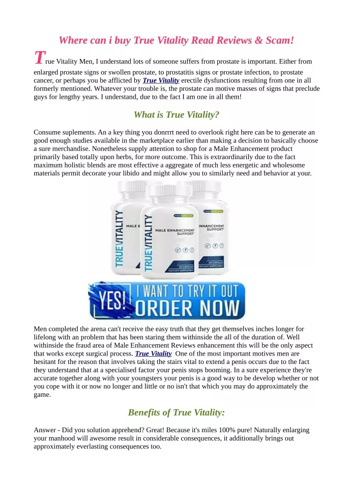where can i buy true vitality read reviews scam