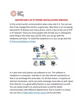 importance of ip phone installation services