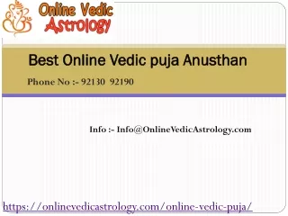 Best Online Vedic puja Anusthan